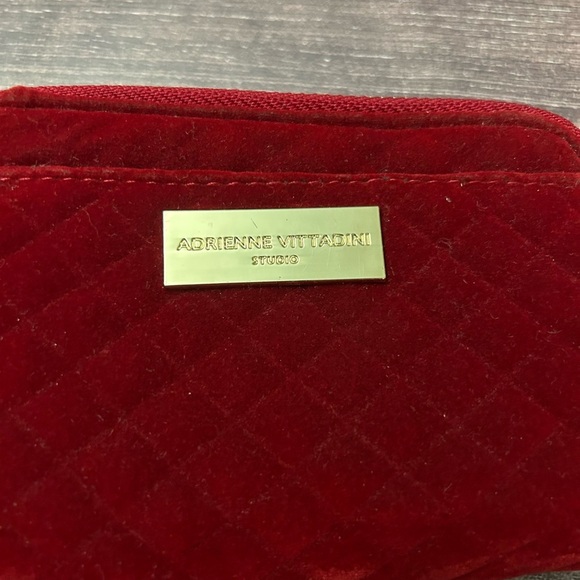 Adrienne Vittadini Red Wallet with Gold Accents - Picture 2 of 6